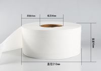 Rouleaux de papier toilette Jumbo à 2 plis de 9 pouces, papier hygiénique commercial de 1000 pieds de long, toilettes Jumbo standard compatibles avec le bambou doux