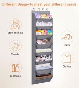 8 Deep Pocket Door <b>Shoe</b> Organizer Hanging <b>Shoe</b> Rack for 20 Pairs Closet Hanger Clothing Storage Closet Systems Organizers - Product Image 4