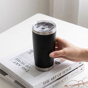 Travel BPA-Free Stainless Steel Vacuum <b>Coffee</b> <b>Cup</b> with Straw <b>Lid</b> Logo Customizable Tumbler for Car - Product Image 2