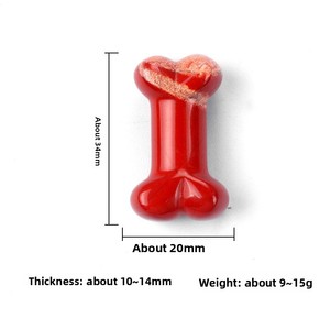 Precio de Fábrica, Cristal Natural de 34 mm, Ágata, Cuarzo Rosa, Hueso Pulido Tallado, Mini Adorno, Material para Joyería DIY - Product Image 3