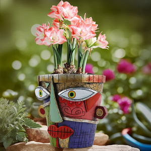 Maceta moderna de <span class=keywords><strong>cara</strong></span> abstracta con acabado esmaltado nuevo diseño creativo de <span class=keywords><strong>Picasso</strong></span> para el jardín del hogar para la decoración de escritorio - Product Image 2