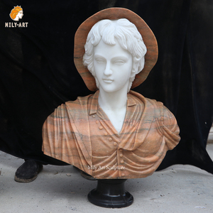 Statue de tête en marbre de haute qualité sculptée à la main, <span class=keywords><strong>sculpture</strong></span> de <span class=keywords><strong>buste</strong></span> de <span class=keywords><strong>femme</strong></span> en pierre assortie à la couleur pour villa - Product Image 4