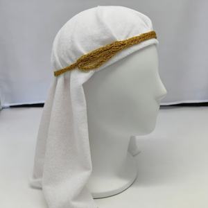 Shemagh Árabe Personalizable al por Mayor con Bordado 3D, Keffiyeh Blanca y Ribete Dorado para Disfraces de Halloween, Fiestas y Viajes - Product Image 4