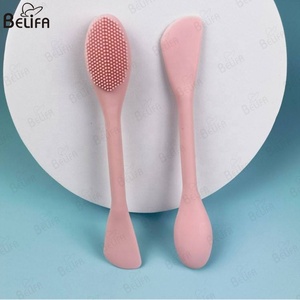 Multi Functional Double Side Soft Silicone Scrubber Mask Applicator <strong>Lip</strong> Scrub <strong>Brush</strong> Easy to <strong>Clean</strong> Face Exfoliator Cleansing Tool - Product Image 5