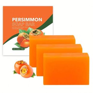 Body Odor Control Eliminating Purifying Deodorizing Brightening Wash <b>Whitening</b> Face Natural Deodorant Persimmon <b>Soap</b> Bar - Product Image 1