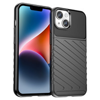 Coque de protection antichoc en TPU souple mat antidérapant avec rayures pour iPhone 14 Plus 13 15 16 17 Pro Max