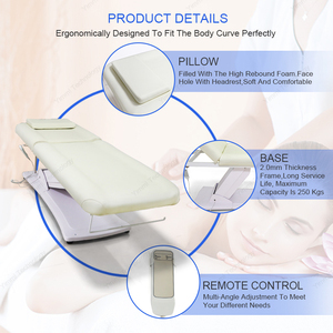 Chuyên nghiệp điện Spa giường 3 động cơ điều chỉnh tựa lưng chiều cao dày đặc bọt podiatry - Product Image 3