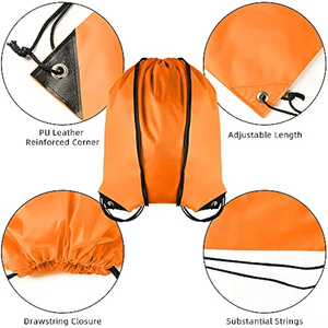 Wholesale Customized Logo Size Polyester Drawstring Backpack Gym Sports <strong>String</strong> <strong>Bag</strong> Backpacks Nylon Drawstring <strong>Bag</strong> for Gifts - Product Image 6