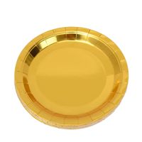 Assiette en papier décorative personnalisée Plats en papier jetables de qualité alimentaire ronds et carrés
