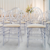 Chaise de banquet empilable transparente pour événements, mariages et fêtes – Modèle Phoenix – Vente en gros à prix réduit