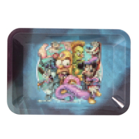 Plateau à rouler Futeng 18*12.5cm Plateau en étain Vente en gros Plateau en métal personnalisé avec logo imprimé Plateau de service pour fumer du tabac