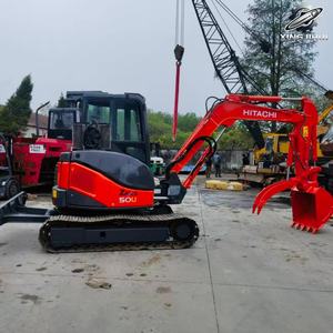 Excavadora Usada HITACHI ZX50 con Motor Yanmar, Miniexcavadora de Orugas de Goma de 5 Toneladas, Excavadora de Segunda Mano con Motor - Product Image 6