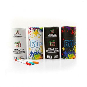 Direct Sale by Manufacturer 60-Color Dual Tip Water <b>Brush</b> Pen Set Art Marker for Drawing in Paper Tube - Product Image 6