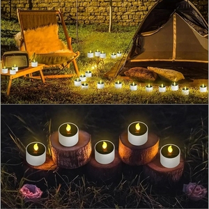 Juego de 6 Velas <span class=keywords><strong>Solares</strong></span> LED, Ahorro de Energía, Impermeables, con Llama parpadeante sin Fuego, <span class=keywords><strong>para</strong></span> Decoración de Jardín Exterior - Product Image 4