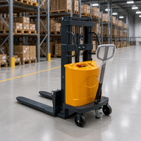 Gerbeur semi-électrique 1,5 tonne, gerbeur de palettes léger et portable, hauteur de levage 1,6 m en option, pour le stockage de marchandises en entrepôt