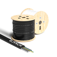 HXCOWO FTTH De 1 Hilo Fibra Optica Roll 4 Core GJYXCH GJYXFCH 1 Core 2 Core 1KM 2KM Cable de caída de fibra óptica
