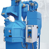 Machine de sablage à double plateau rotatif en alliage, entraînée par un moteur électrique, pour le nettoyage de billes d'acier, haute performance et durable