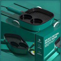 Mini-gril électrique multifonctionnel 1200W pour petit-déjeuner, avec contrôle mécanique, pour crêpes et toasts