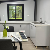 Maison conteneur modulaire de luxe extensible de 20 pieds en panneaux sandwich, mini-maison préfabriquée, cabane portable, appartement, salon, cuisine, salle de sport