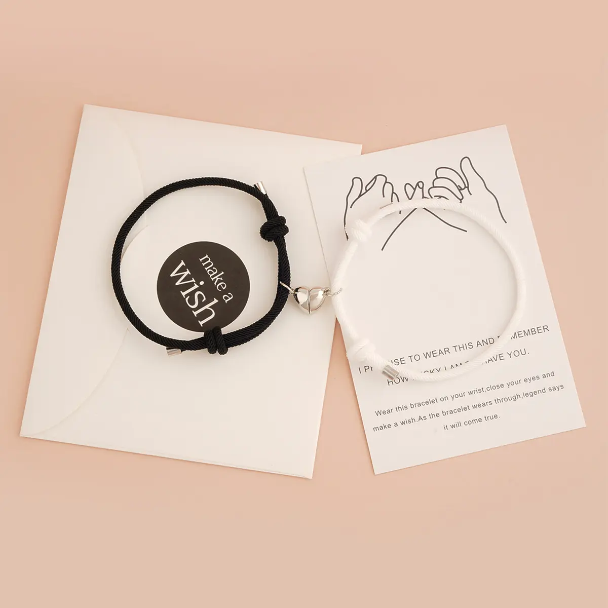 2Pcs/Set Valentine'S Day Gifts Jewelry Couple Lovers Magnetic Bracelet Set Lucky Adjustable Alloy Heart Charms Bracelets