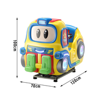 Garantie 1 an Cabinet de jeu d'arcade de course pour enfants Fibre de verre FRP pour poussoir de pièces Langue anglaise Amusant pour les enfants