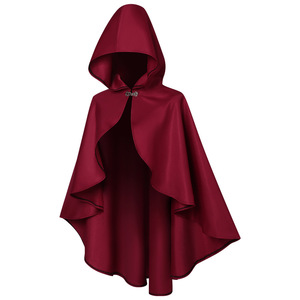 Capa Medieval con Capucha para Mujer, Disfraz <span class=keywords><strong>de</strong></span> Halloween, Capa <span class=keywords><strong>de</strong></span> Mago o Vampiro, Disfraz para Representaciones Escénicas y Juegos <span class=keywords><strong>de</strong></span> Rol - Product Image 5