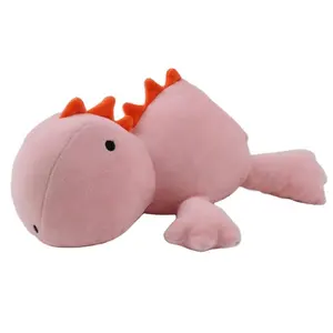 Leuke Grote Knuffelen Custom Dier Roze Zacht Gevuld Kussen Gewogen Pluche Dinosaurus