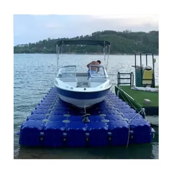 Plástico durável ponte flutuante cavalete plataforma modular marinho pontão jet ski doca flutuante