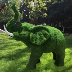 Park yeşil heykel açık heykel süsler büyük fil heykel