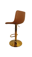 Chaise de bar de style italien de luxe en cuir PU, tabouret de comptoir haut, chaise de salle à manger extérieure imperméable pour mobilier d'hôtel