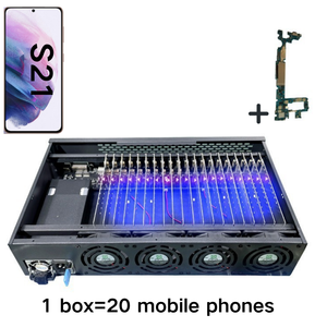 Sistema de Marketing Confiable para Facebook <span class=keywords><strong>S21</strong></span>, Caja de Cultivo de Bot para Teléfonos Móviles (20 Unidades) con OTG, Ethernet y WiFi - Product Image 1