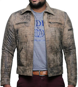 Chaqueta de Motociclista de Cuero Vacuno 100% Genuino con Revestimiento, Venta Caliente 2025, Personalizable de Fábrica OEM, Moda Masculina - Product Image 3