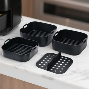 <span class=keywords><strong>Accessori</strong></span> per <span class=keywords><strong>Friggitrice</strong></span> <span class=keywords><strong>ad</strong></span> <span class=keywords><strong>Aria</strong></span> Eco-Life, Rivestimento Riutilizzabile in Silicone per <span class=keywords><strong>Friggitrice</strong></span> <span class=keywords><strong>ad</strong></span> <span class=keywords><strong>Aria</strong></span>, Cestello Quadrato 20,5cm 23cm - Product Image 3