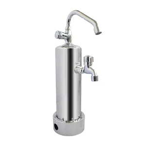 Di alta qualità uso domestico filtro per l'acqua in acciaio inox piano di lavoro depuratore di acqua doppio rubinetto sistema di filtro per l'acqua