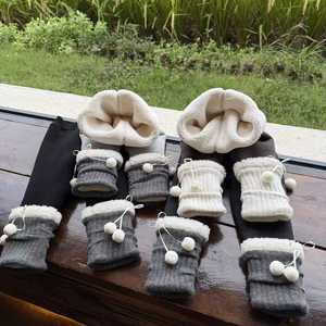 Girls' Fleece-<b>Lined</b> Leggings Winter Thickened Pom Pom Patchwork <b>Pants</b> Warm Long Bottoms For Baby Girls - Product Image 4