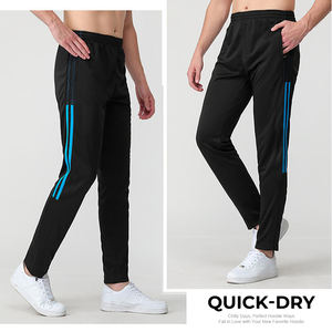 Pantalon de sport décontracté pour hommes coupe droite slim pantalon de survêtement évasé à séchage rapide logo personnalisable - Product Image 3