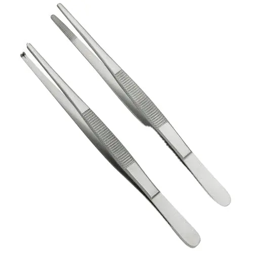 Stainless Steel Surgical Tweezers Dental Medical Serrated Dressing Forceps Medical Tweezers