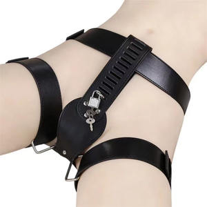 Sangles de chasteté ajustables Alfa avec dispositif, sous-vêtements, culotte, sangle de chasteté, jouets sexuels pour adultes, ceinture en cuir, dispositifs de retenue pour la chasteté, noir - Product Image 4
