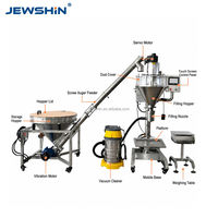 Machine de remplissage semi-automatique de poudre avec trémie de chargement à vis sans fin pour l'emballage de bouteilles et de sacs alimentaires et chimiques