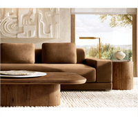 Table d'appoint en bois massif de chêne, meubles d'intérieur américains faits à la main et personnalisables