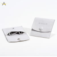 Auralux Logo personnalisé microfibre bijoux sacs boucles d'oreilles colliers bague bijoux stockage emballage cadeau pochette