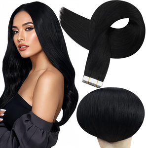 Extensioni per capelli con nastro biadesivo a doppia trama, in capelli umani Remy, con punte spesse, dall'aspetto naturale, a lunga durata, con trama adesiva effetto pelle - Product Image 1
