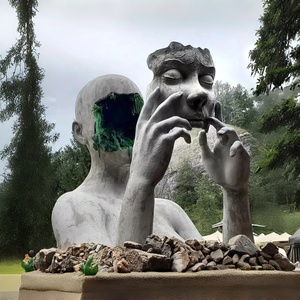 Sculpture d'art minimaliste en fibre <span class=keywords><strong>de</strong></span> verre, personnalisable, à entretien facile, pour décoration extérieure <span class=keywords><strong>de</strong></span> <span class=keywords><strong>jardin</strong></span> - Product Image 2