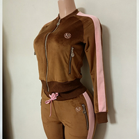 Survêtements automne hiver Y2k Yoga Sets Side Stripes Hoodies Jacket et Flared Pants Custom Logo Sportswear 2 Piece Set Women