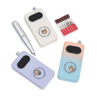 Kit de manucure professionnel rechargeable avec perceuse à ongles électrique portable 45000 tr/min et polisseuse à ongles avec jeu de forets