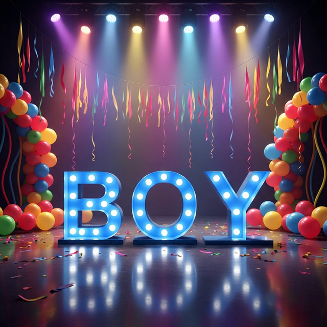 Giant LED Marquee Light up Alphabet Sign for Birthday Party, Baby Shower & Wedding Decoration, Battery Operated Standing Lamp