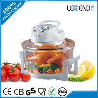 Oven Penggorengan Udara Kaca 11-20L, Oven Konveksi Halogen, Kompor Meja 250 ° Pengontrol Suhu Ruangan Dapur Rumah