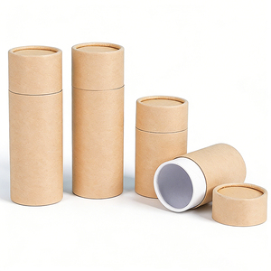 Recycled Materials 0.8mm <b>Thick</b> Rigid Cylinder Jewelry Box Sponge Lining UV Logo/Graphic Design Stamping Printing Customizable - Product Image 2