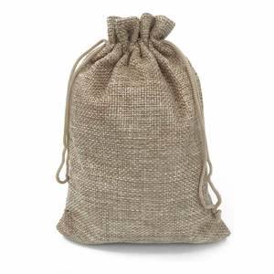 Bolsa de Arpillera Pequeña Natural Reciclable con Cordón para Almacenamiento de Granos de Café, Té y Especias, Regalos de Boda - Product Image 2