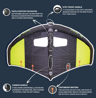 Ensemble de planche hydrofoil gonflable unisexe Entroffy Ocean Water Sports Drop Stitch pour le surf et le kite